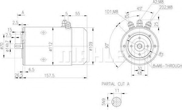 MAHLE ORIGINAL MM 40 Electric Motor